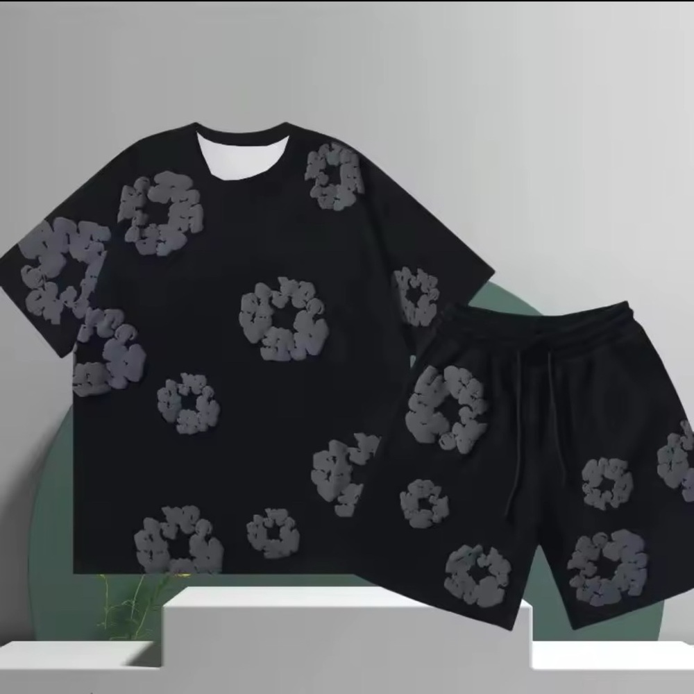 Others Follow Black and Gray Floral Men's Shirt